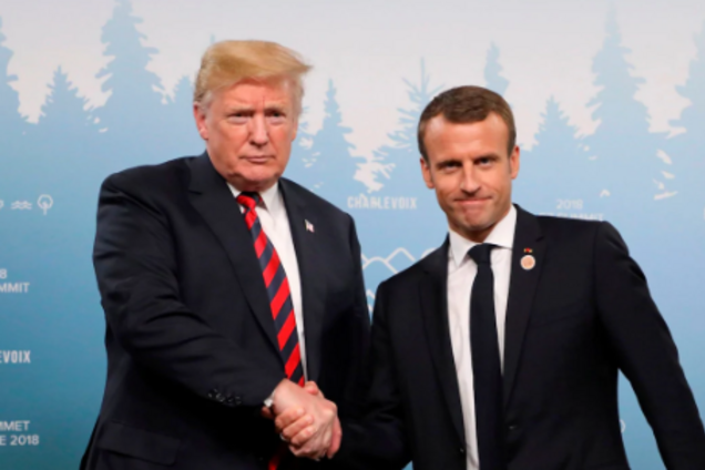 Еммануель Макрон і Дональд Трамп