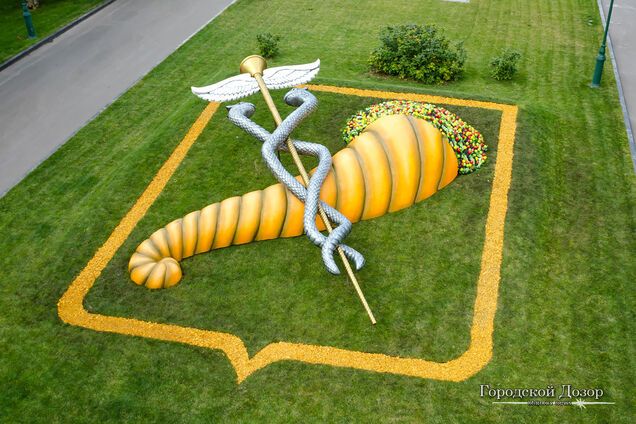 Золотой жезл: в Харькове появилась гигантская инсталляция