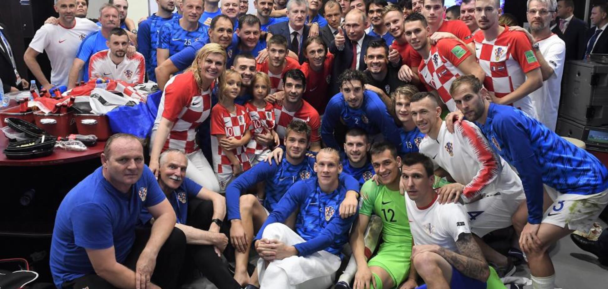 Путина сфотографировали в раздевалке сборной Хорватии