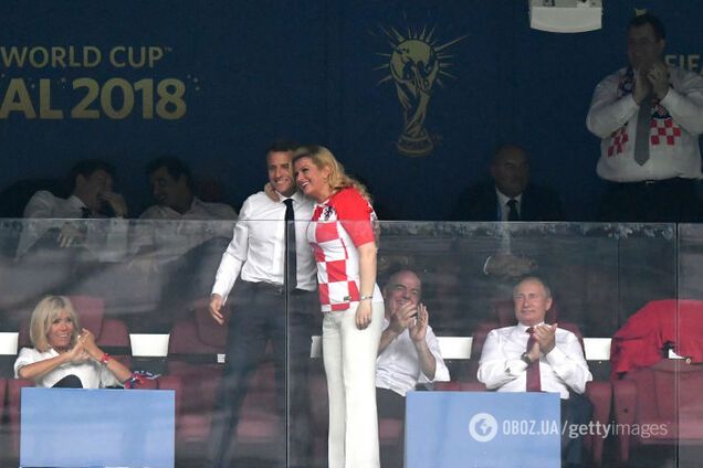 Успела влюбить: президенты Франции и Хорватии на финале ЧМ-2018 умилили сеть