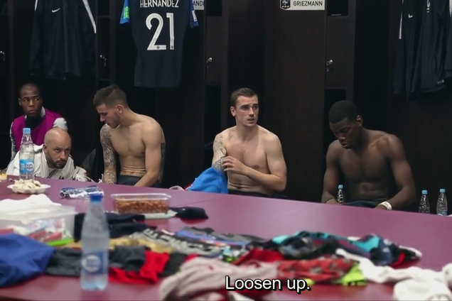 Появилось видео из раздевалки сборной Франции в перерыве финала ЧМ-2018