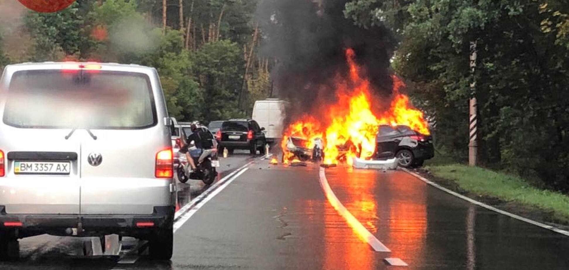 Семья с ребенком сгорела заживо: все подробности тройного ДТП под Киевом