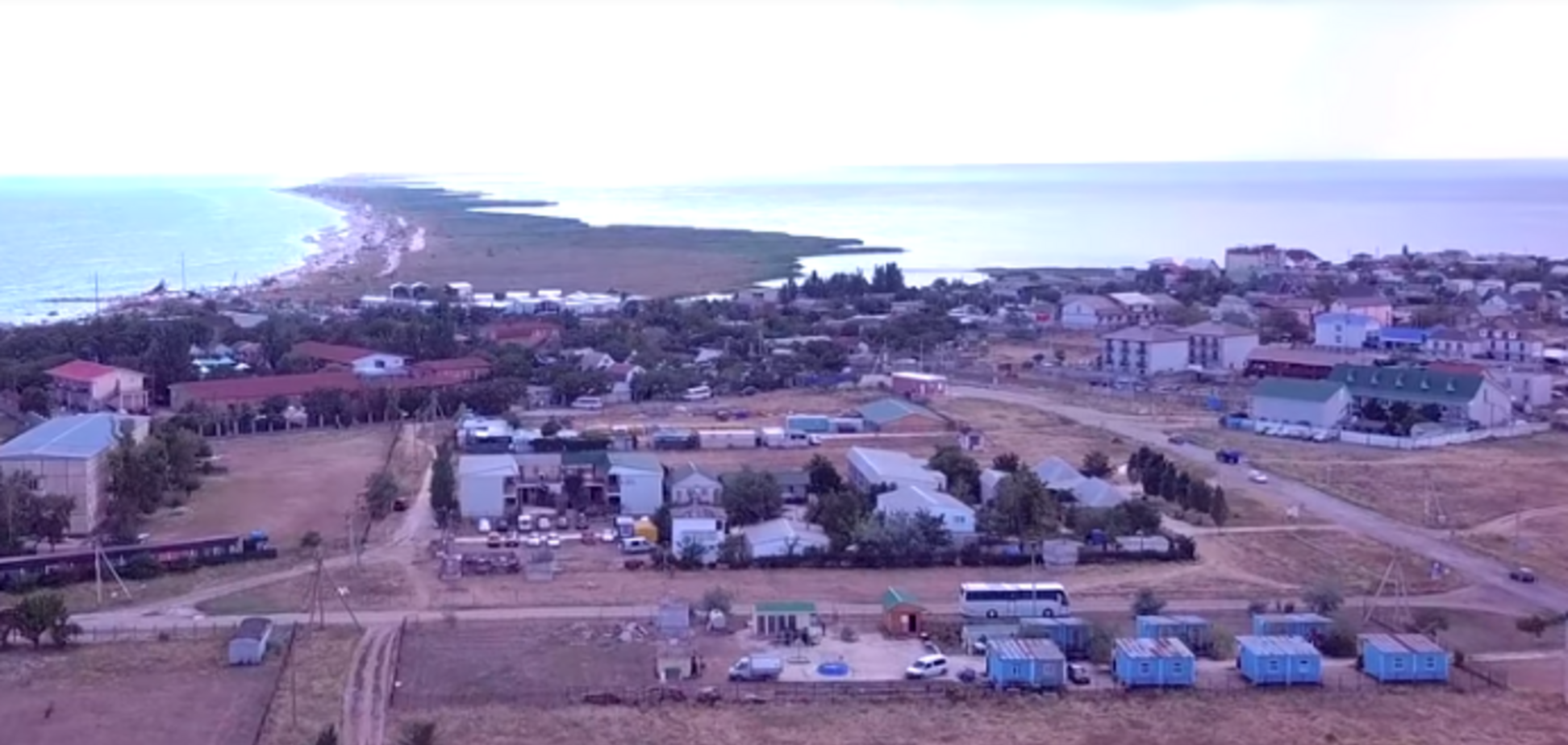 Полет над курортной косой на Азовском море: опубликовано невероятное видео