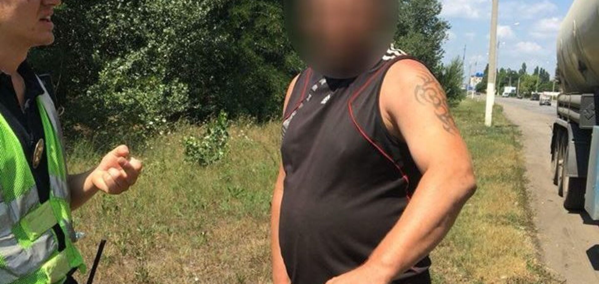 На Херсонщине задержали пьяного запорожского дальнобощика