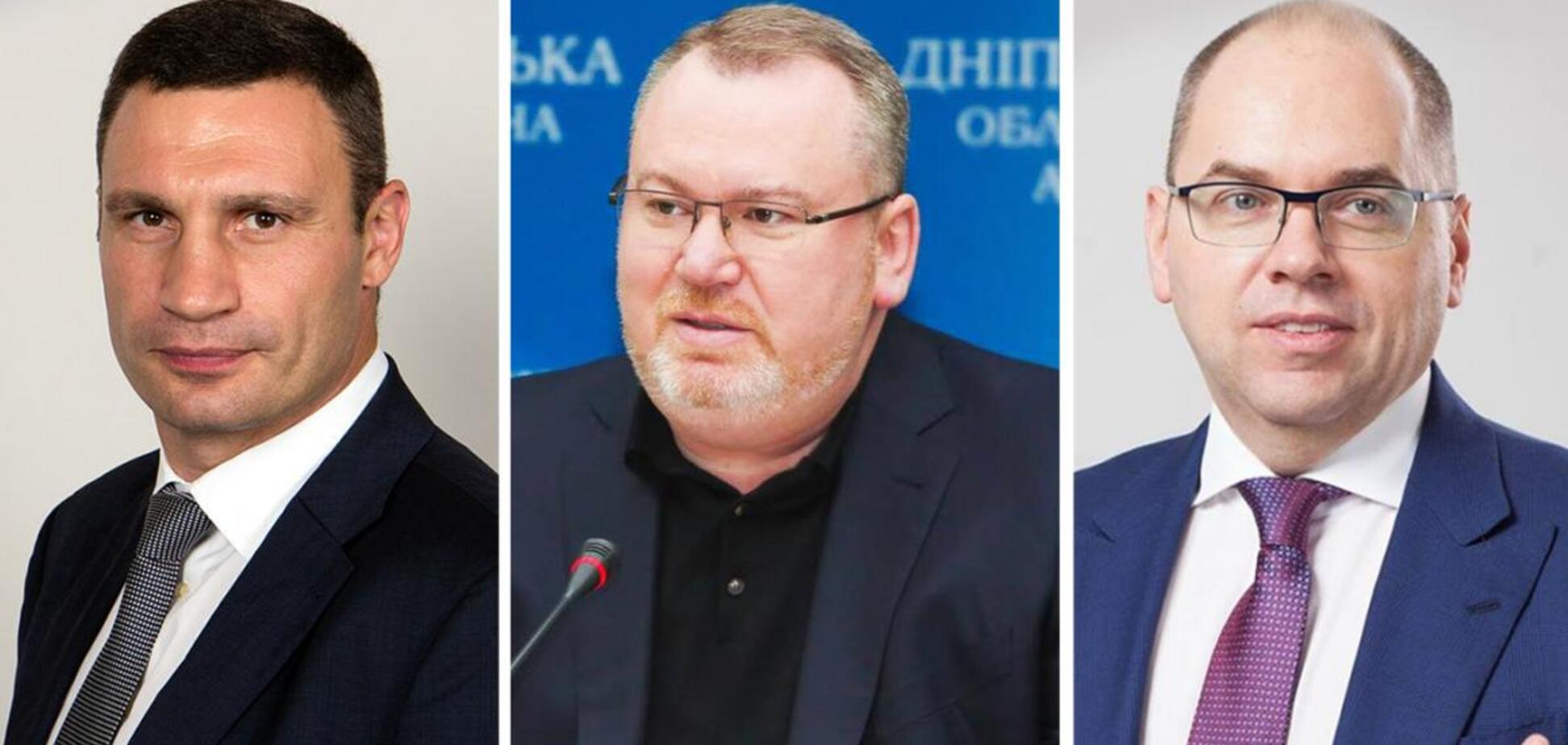 Кличко, Резниченко и Степанов возглавили рейтинг глав ОГА