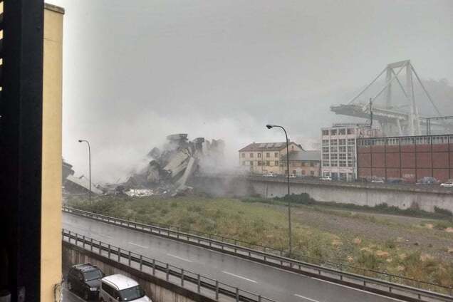 "Бачив на власні очі": очевидець розкрив подробиці обрушення мосту в Генуї