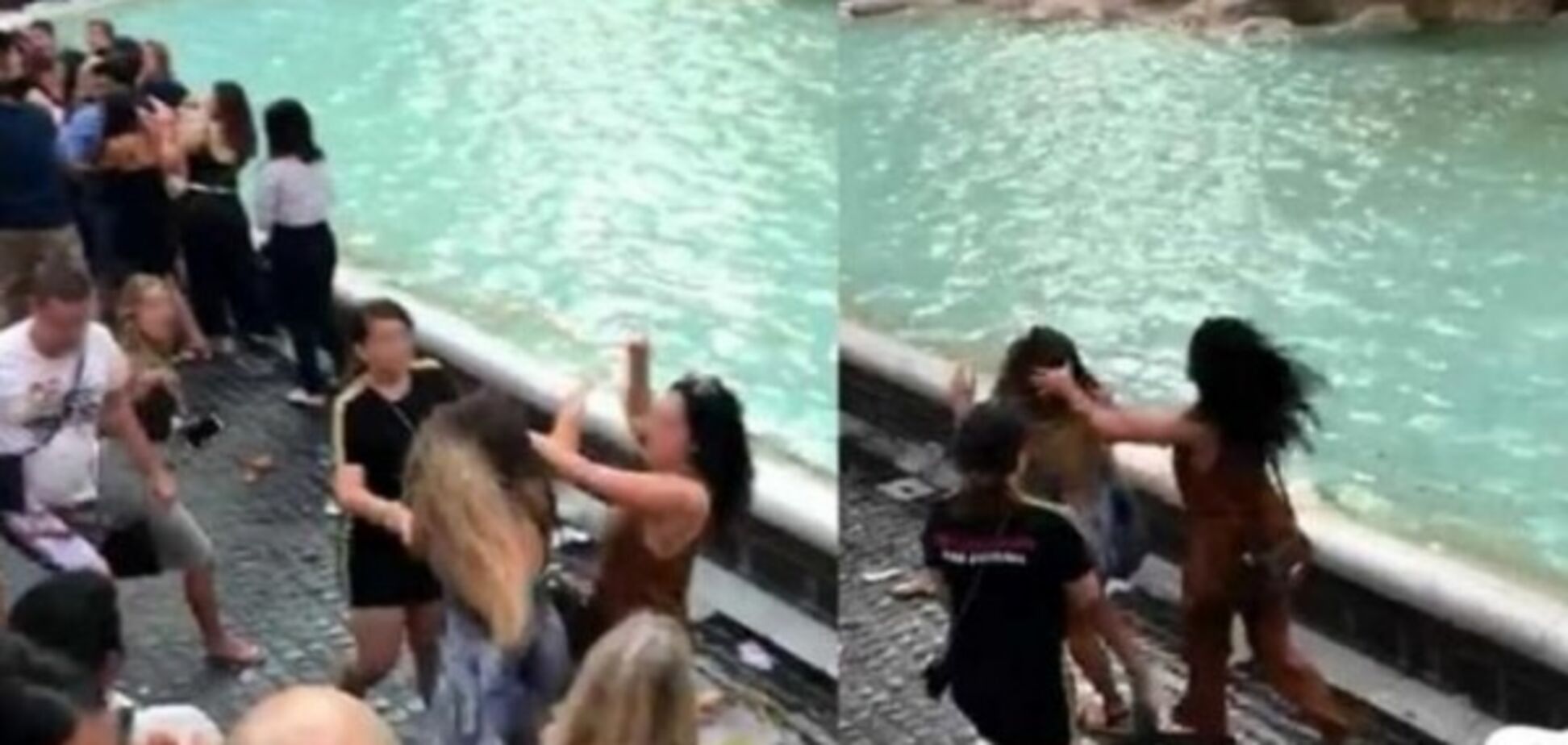 В Риме туристки устроили побоище из-за селфи: забавное видео