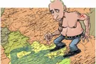 Путин, карта, Украина, карикатура