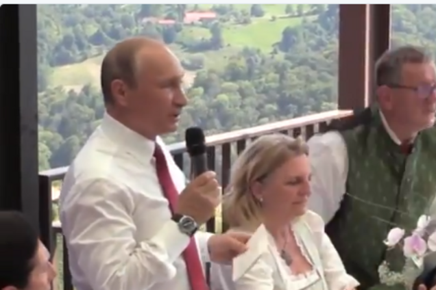 'Опять на каблуках!' Появились видео с Путиным со свадьбы в Австрии