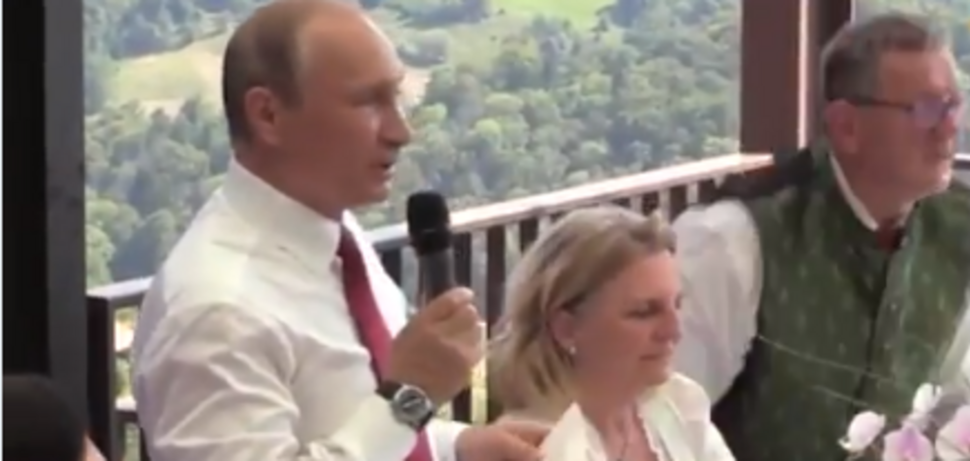 'Опять на каблуках!' Появились видео с Путиным со свадьбы в Австрии  