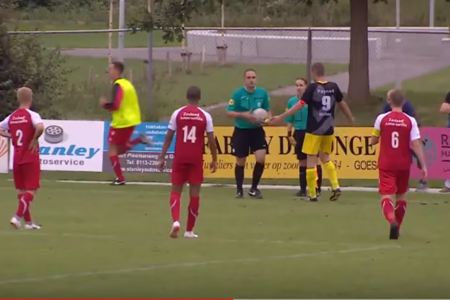 В Голландии арбитры-'кроты' засчитали самый нелепый гол года