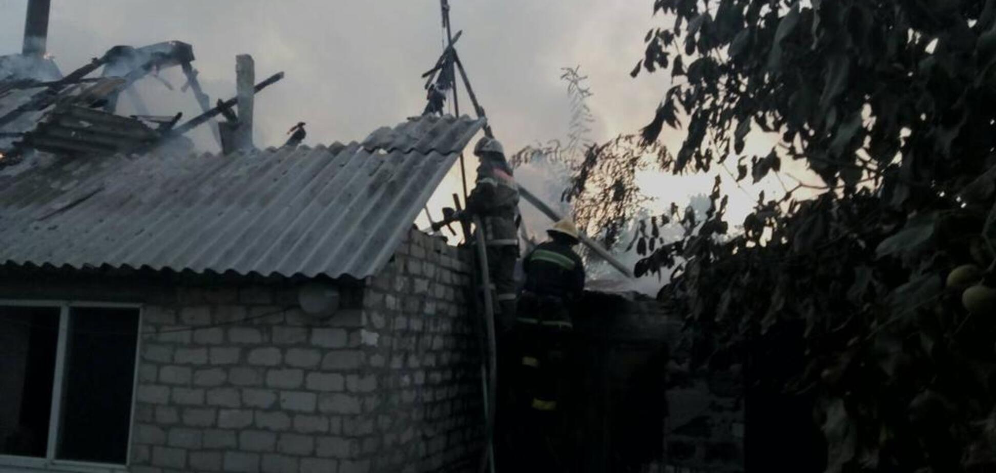 В Запорожской области горел частный дом 