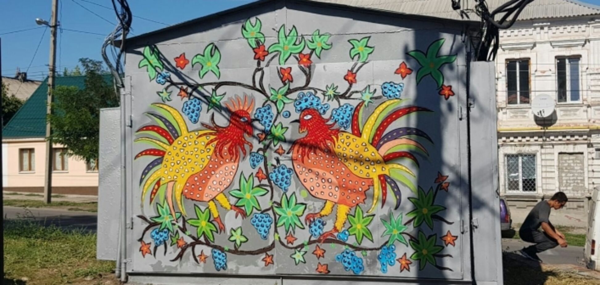 В Мелитополе студенты нарисовали яркий мурал: фото