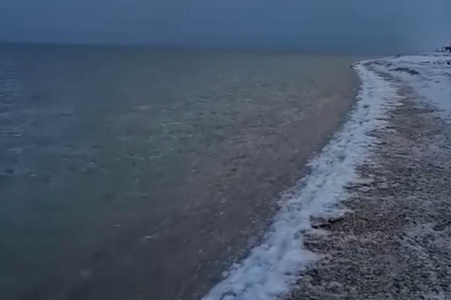 Вода перетворилася у 'кисіль': Азовське море почало замерзати. Відеофакт