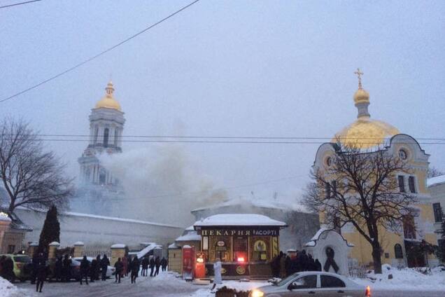 В здании Киево-Печерской лавры произошел пожар