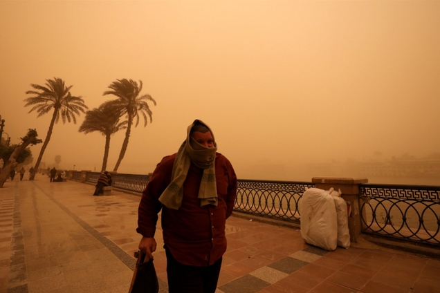 Египет накрыла мощная буря: впечатляющие фото и видео