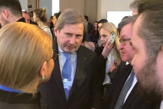 Тимошенко встретилась с еврокомиссаром Ханом