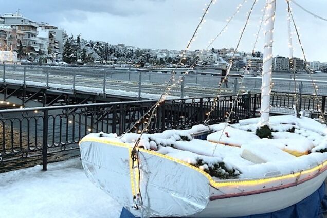 Снегопад в Греции