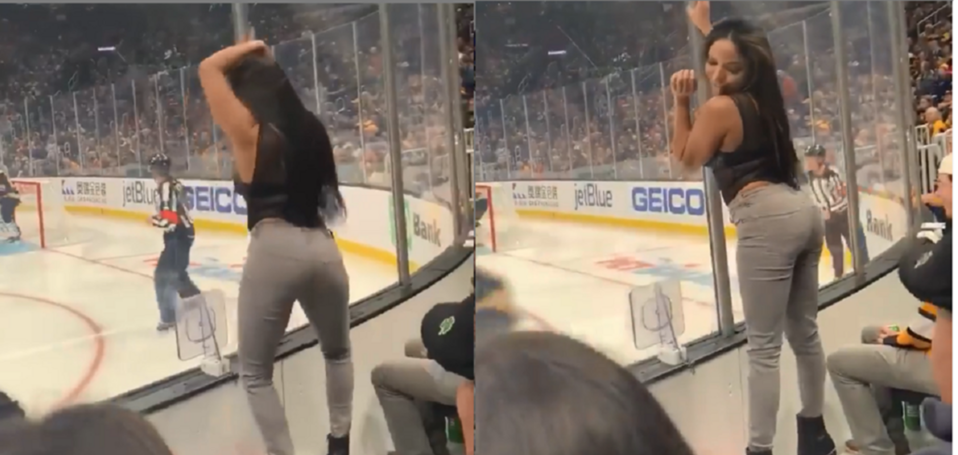 Розпусний танець фанатки обурив глядачів на матчі НХЛ