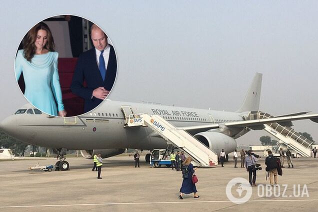 Не зміг сісти: літак із Кейт Міддлтон і принцом Вільямом потрапив у серйозну НП у Пакистані