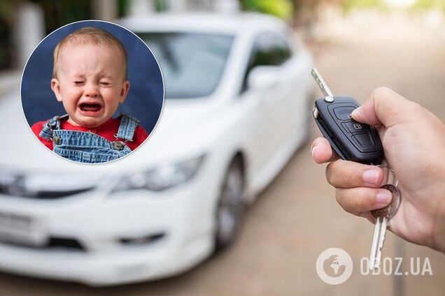 У Сумах однорічний малюк годину просидів у зачиненому авто. Ілюстрація