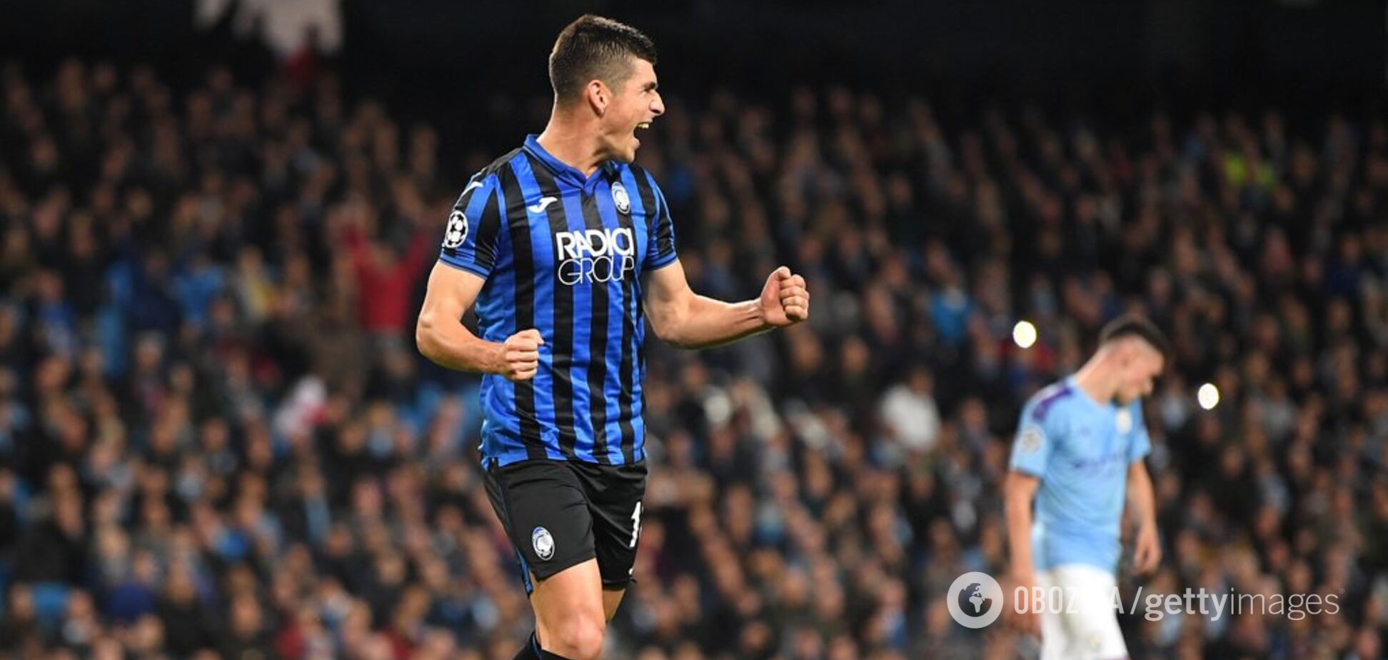 Украинец Малиновский в Лиге чемпионов забил первый гол за 'Аталанту'