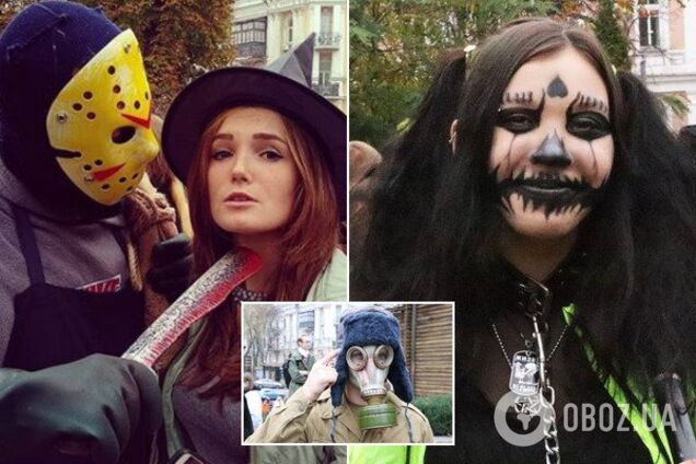Ведьмы и маньяки: Киев напугали мистические персонажи на 'Параде зомби'. Жуткие фото