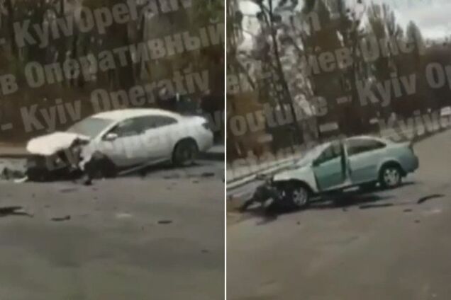 Авто разбросало по трассе: под Киевом произошло лобовое ДТП