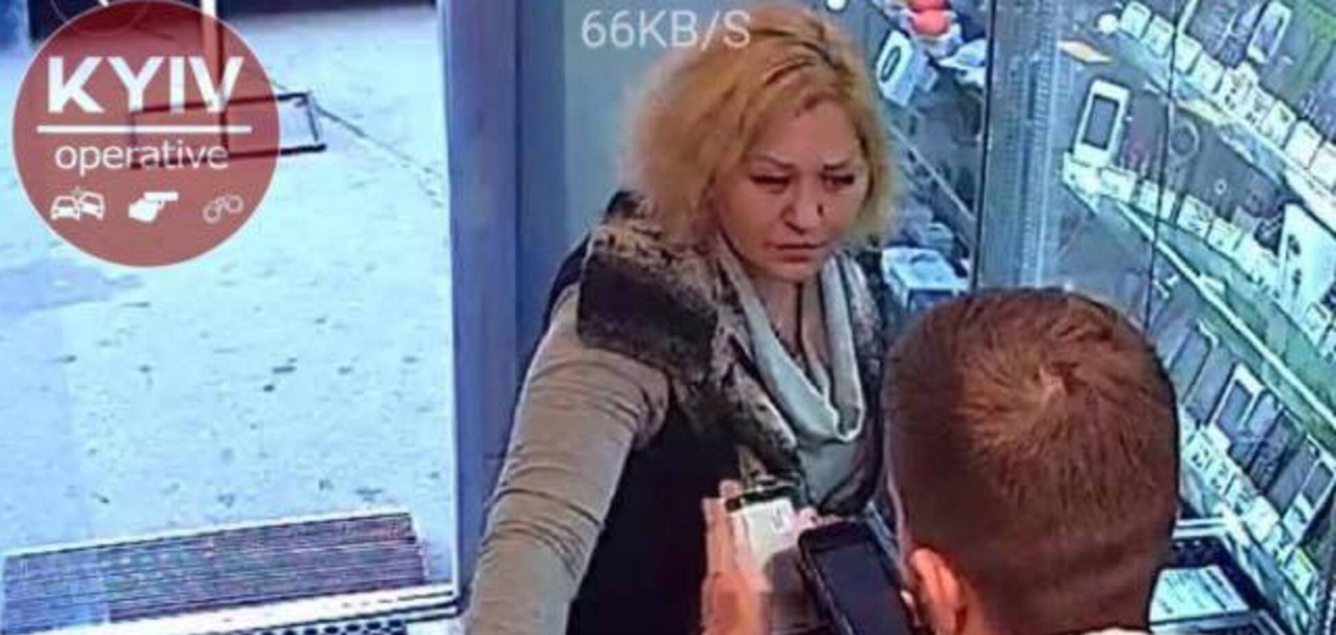 В Киеве ушлая воровка попала на камеры