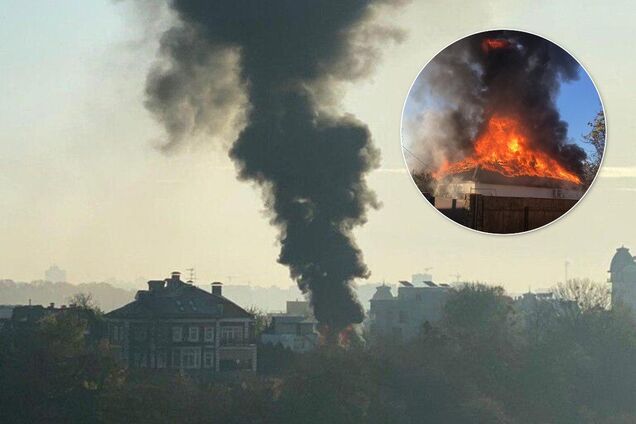 Дим видно з усього міста: у Києві виникла масштабна пожежа