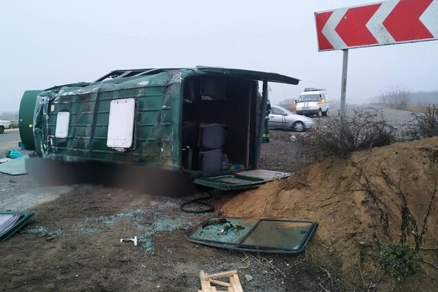 Авария на КПП "Александровка" под Донецком