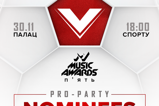 Оголошено номінантів PRO-PARTY 'M1 Music Awards. П’ять'