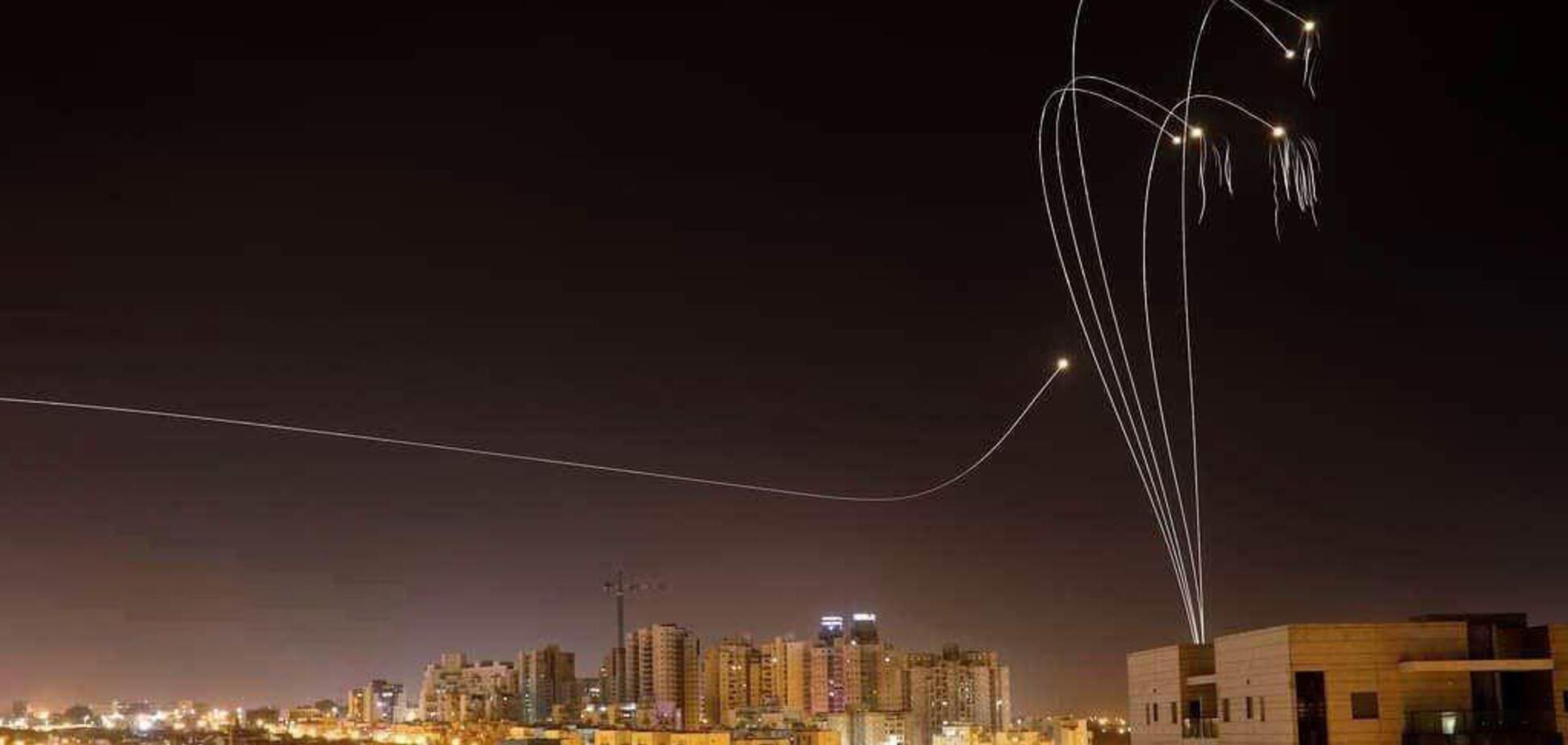 Перехоплення ракет над ізраїльським містом Сдерот