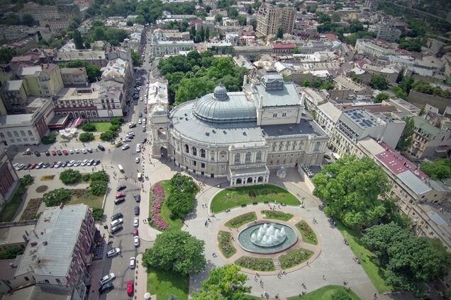 Центр Одессы с высоты птичьего полета