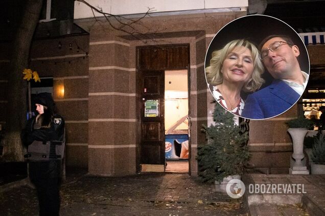 Дом в Киеве, в котором произошел взрыв/Юрий Луценко и его жена Ирина