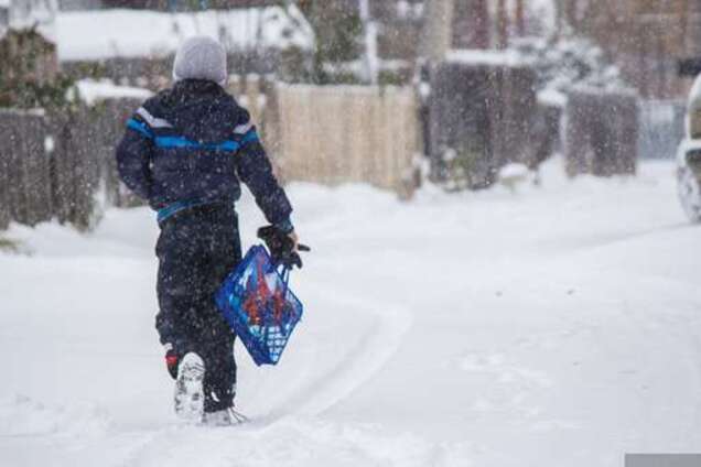 В России детей отправили в школу при 50° мороза