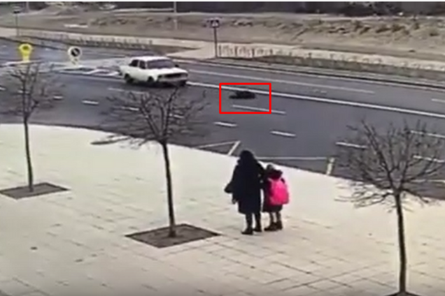 В Черкассах авто сбило ребенка на "зебре": появилось видео момента аварии