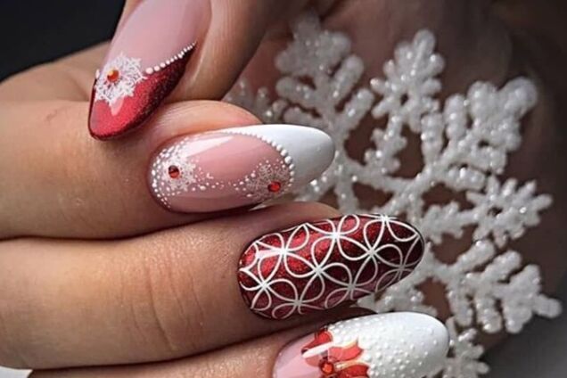 Синий, красный, золотой: лучшие варианты маникюра на Новый год