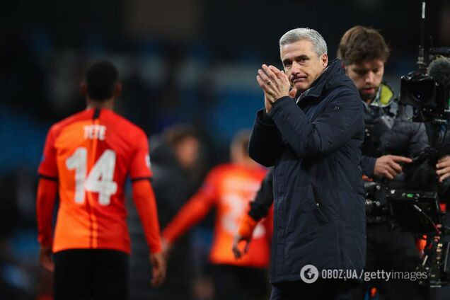 Каштру прокомментировал неожиданный результат 'Шахтера' в матче с 'Манчестер Сити'