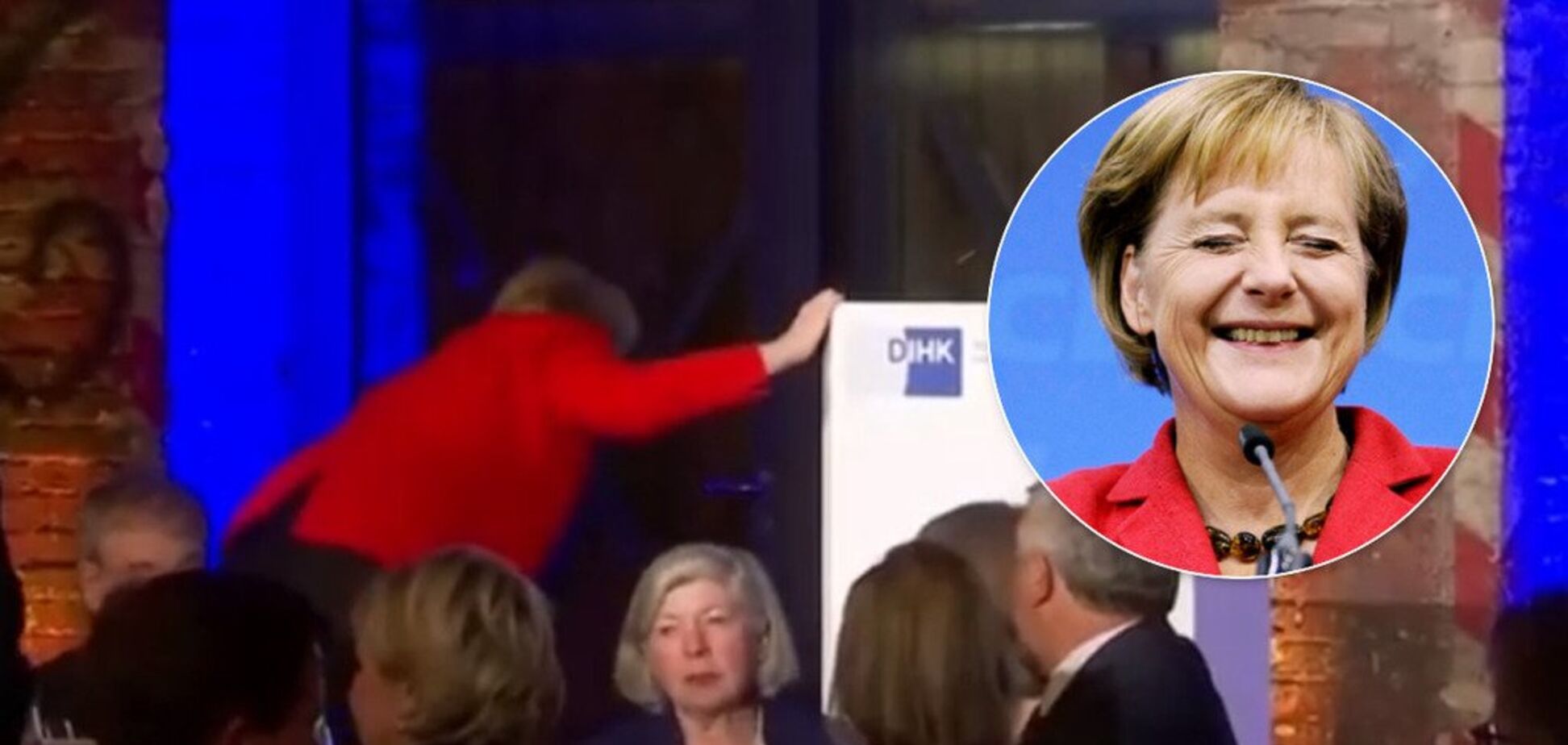 Меркель оконфузилась на сцене и попала на видео