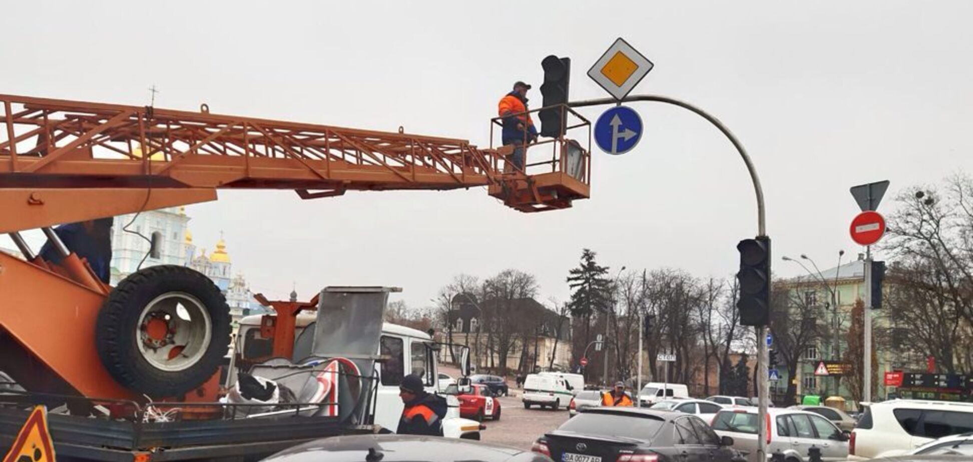 В центре Киева до Нового года-2020 перекрыли дороги