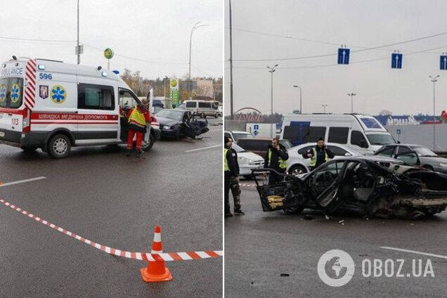 Появилось видео момента смертельного ДТП в Киеве