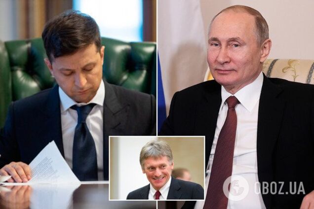 Володимир Зеленський, Володимир Путін та Дмитро Пєсков