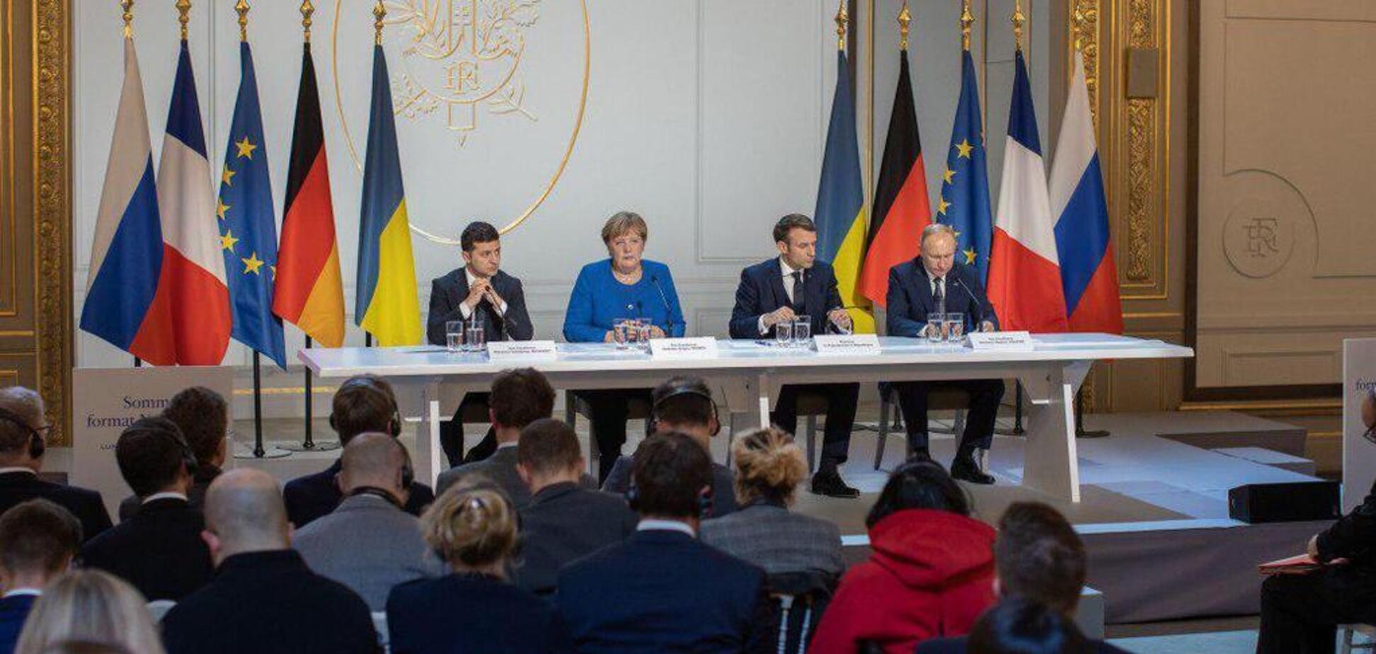 Зеленский, Путин, Меркель и Макрон дали пресс-конференцию: все подробности, фото и видео