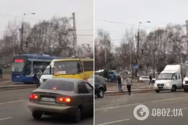 В Киеве водители устроили 'разборки' с ножами на дороге