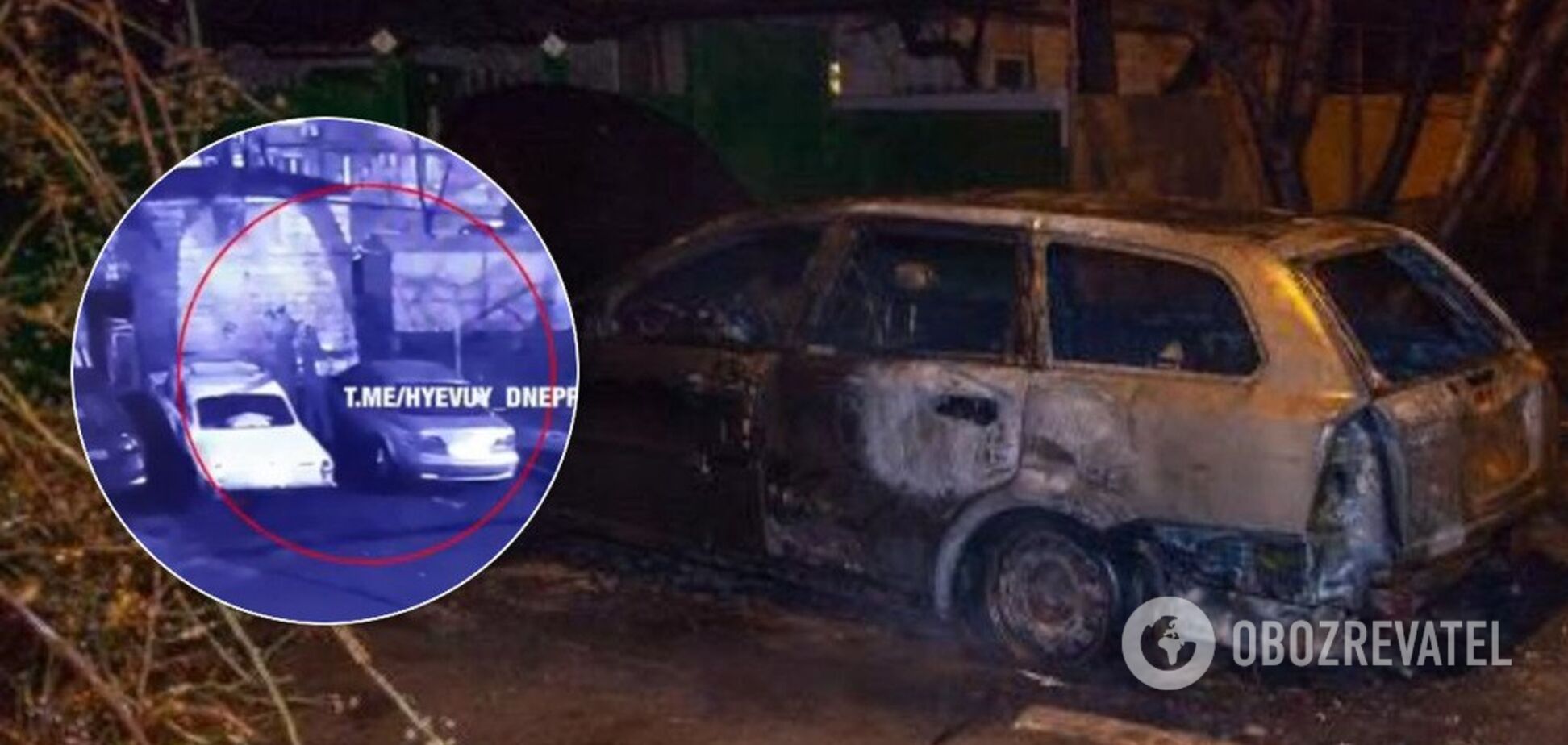 У Дніпрі за ніч згоріли 3 авто: палії потрапили на відео