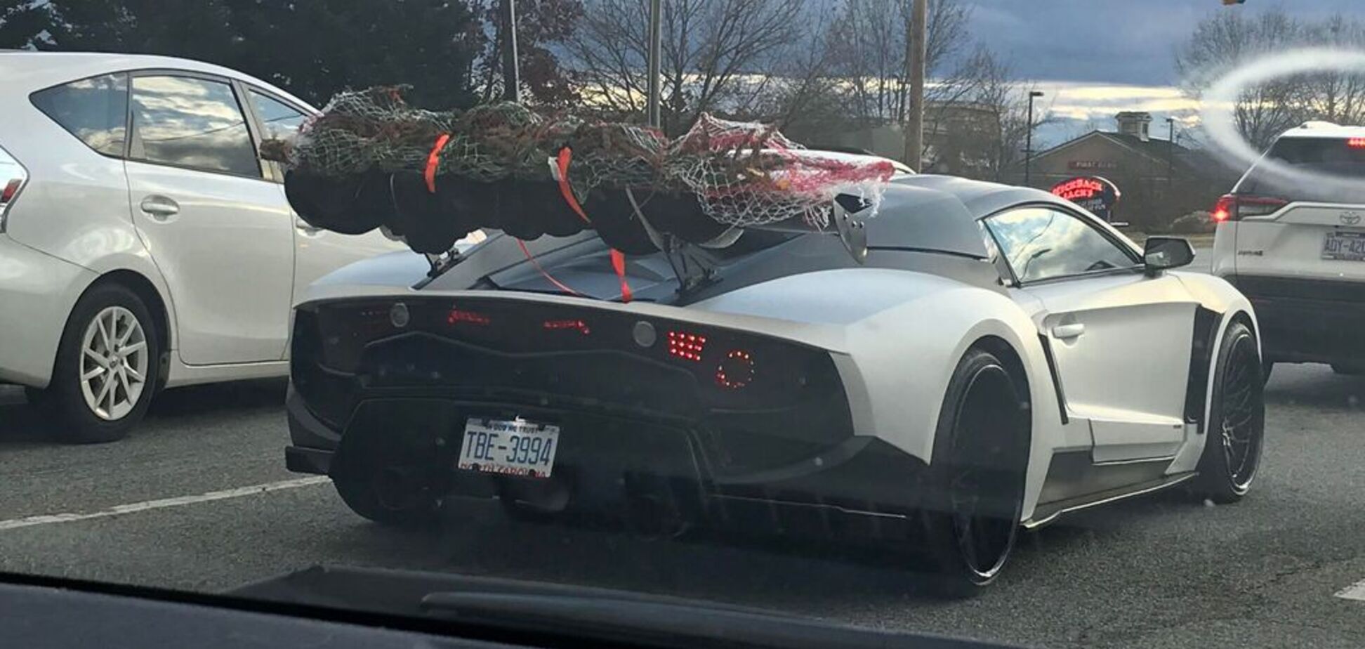 Елки на суперкарах и прочие чудачества: на чем привезти 'зеленую красавицу'