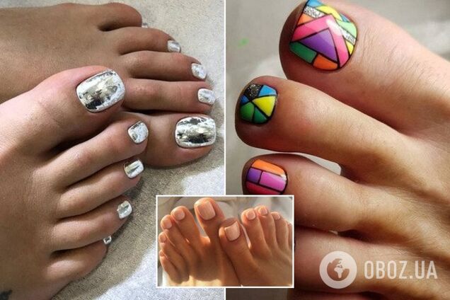 Фольга, нюд и цветные блоки: какой педикюр в моде в 2020 году