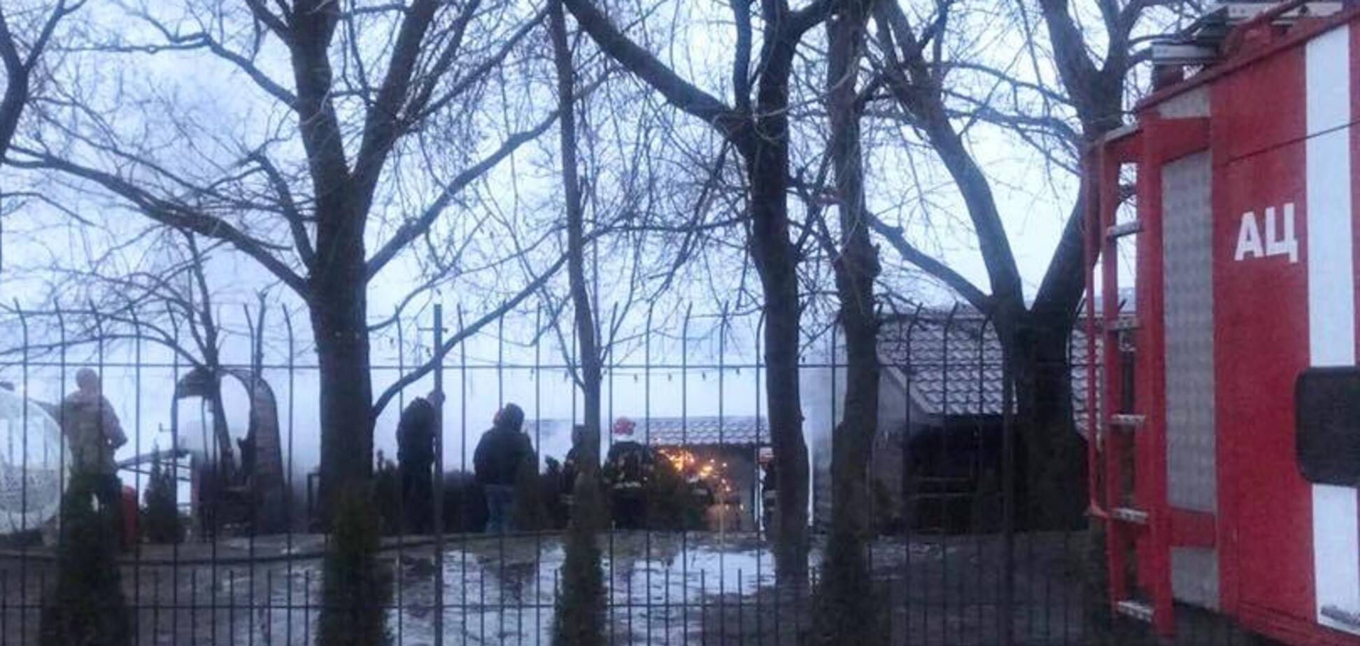 Пожар в саунах в Киеве