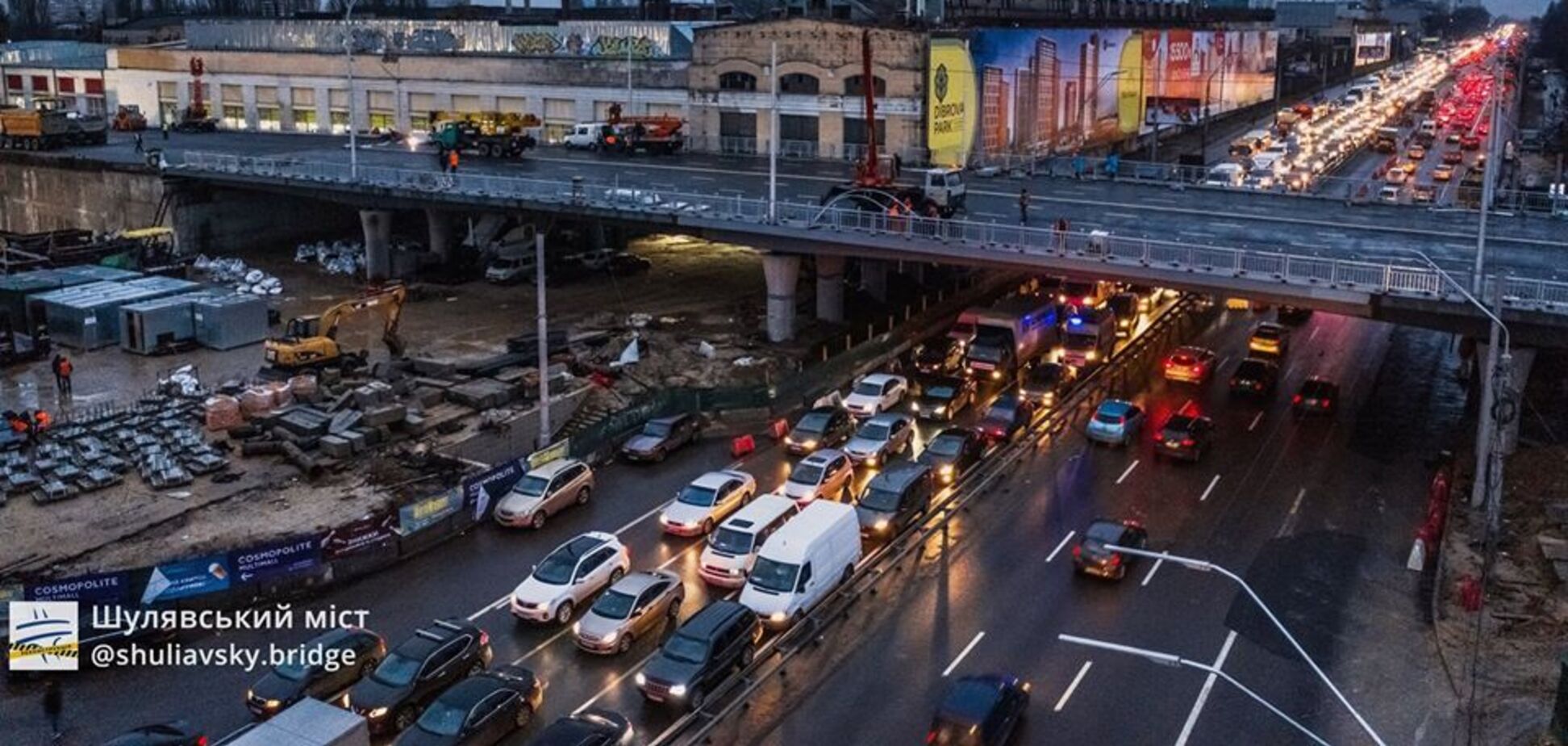 На будівництві Шулявського моста помітили 'Леннокса Льюїса' – фотофакт